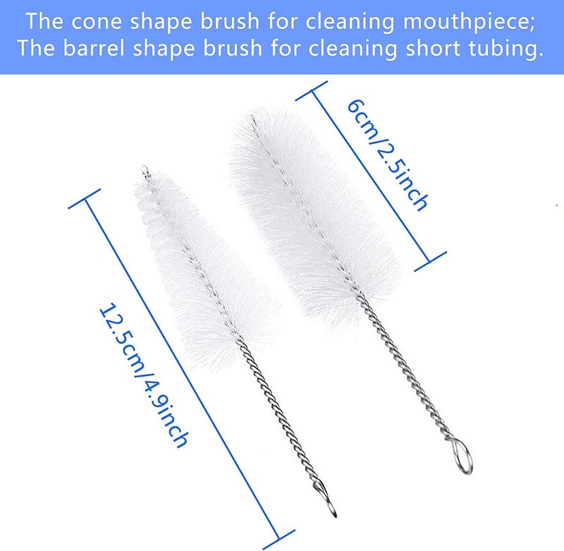 Hysagtek 4 Pieces Trumpet Snake Brush Cleaning Kit, Trumpet Brush Mouthpiece Brush Valve Casing Brush Flexible Brush with Cleaning Rod - Image 2